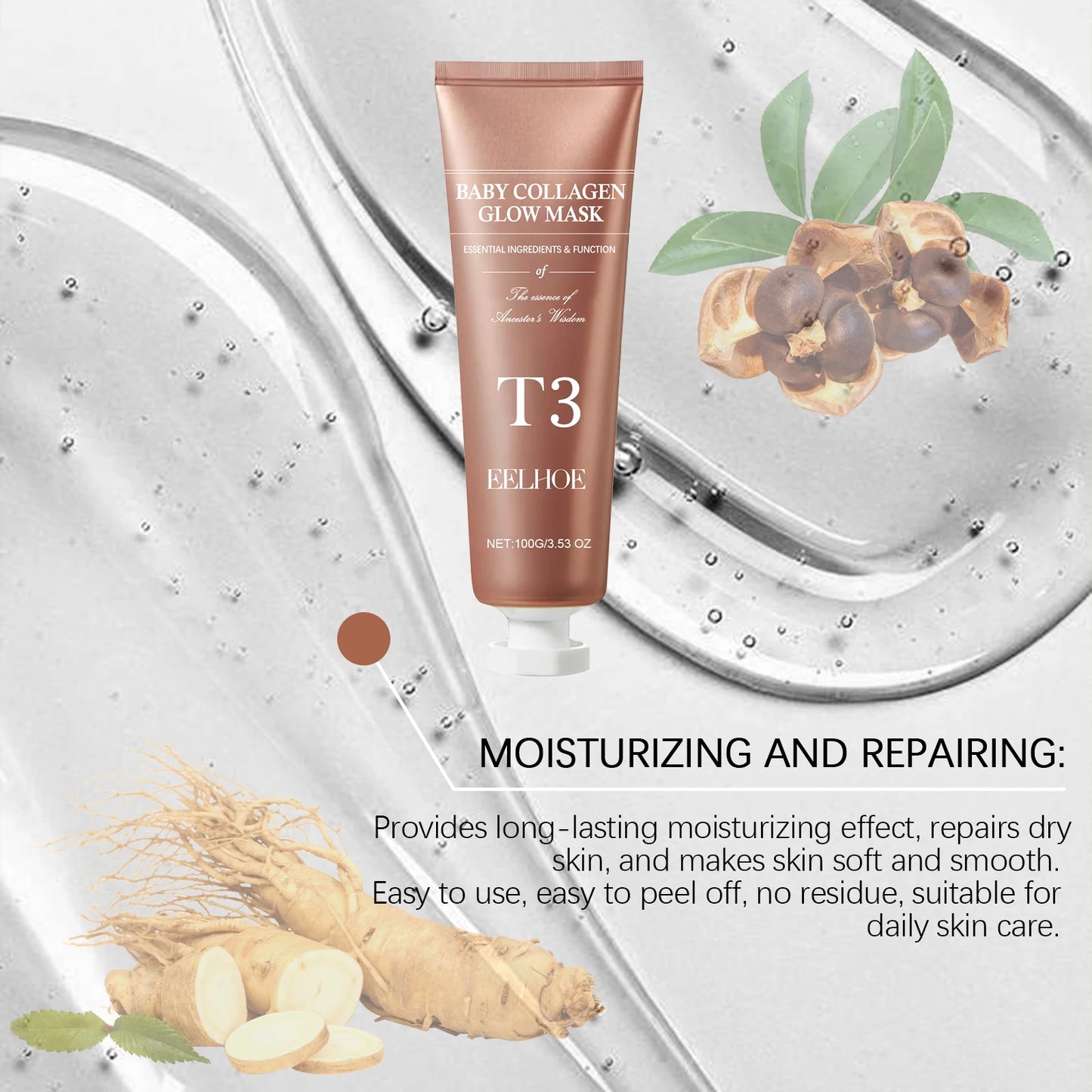 Collagen Peel Off Mask Face Deep Cleansing Moisturizing Shrink Pores Oil-Control Hydrating Beauty Health Skin Care Facial Mask