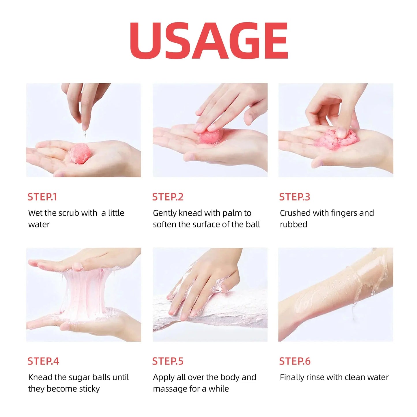 Séfralls Strawberry Body Scrub 150g Exfoliating & Hydrating Body Scrub, Sugar Scrub, Moisturize Smooth Cleansing Skin Femina Worldwide