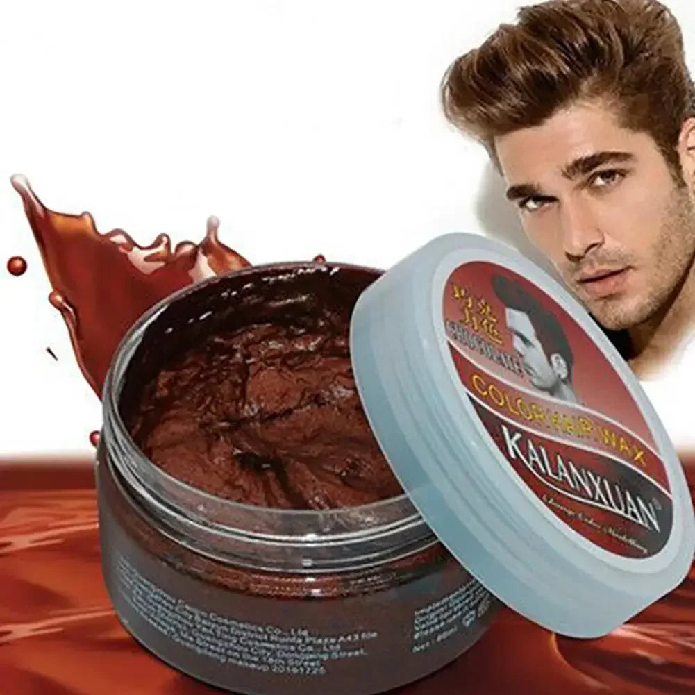 9 Color Hair Colors Wax Dye Temporary Molding Paste 8 Color Blue Burgundy Grandma Gray Green Hairs Dye Wax Mud Styling Pomade