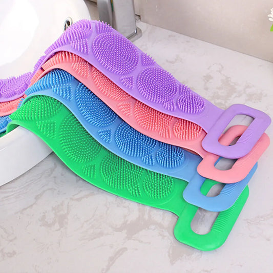 Silicone Body Scrubber Back Massage Exfoliating Sponge Bathroom Bath Brush Scrub Shower Brush Body Wash Scrub Removal Bath Tool