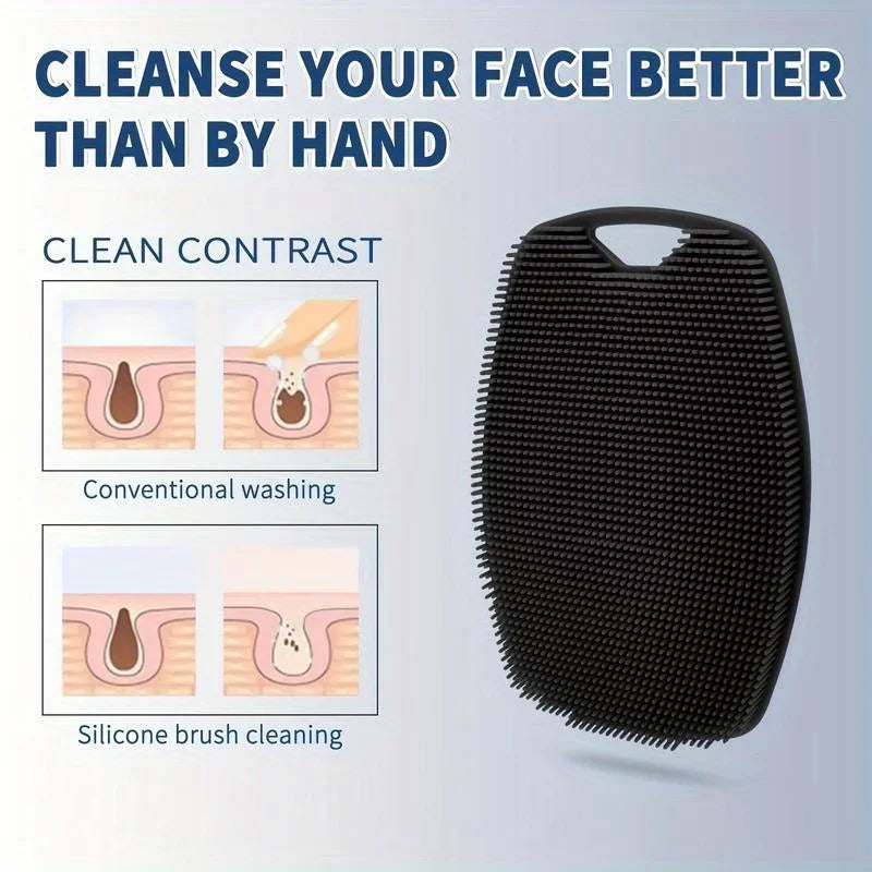 Gentleman's Exfoliator - Ergonomic Non-Slip Handle, Soft Silicone Body Scrubber for Gentle Exfoliation, Easy to Clean & Rinse