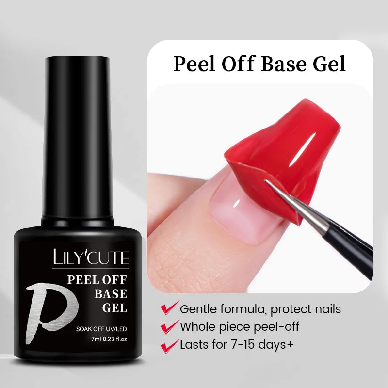 LILYCUTE Nail Art Peel Off Latex Liquid Tape Glue Protect Nail Polish Varnish Anti-Overflow Latex Skin Care Nail Tools