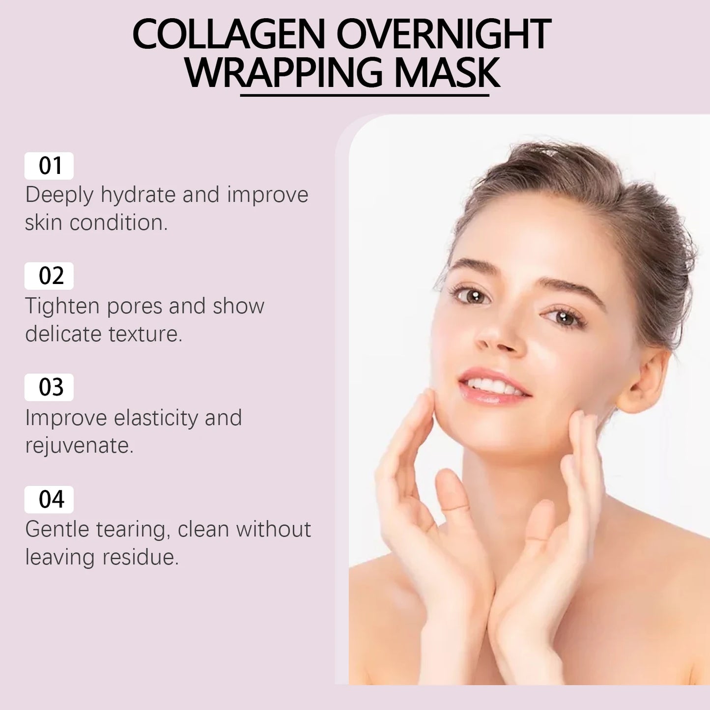 Collagen Peel-Off Mask: A gentle, nourishing, moisturizing mask that leaves skin radiant, smooth, delicate and supple