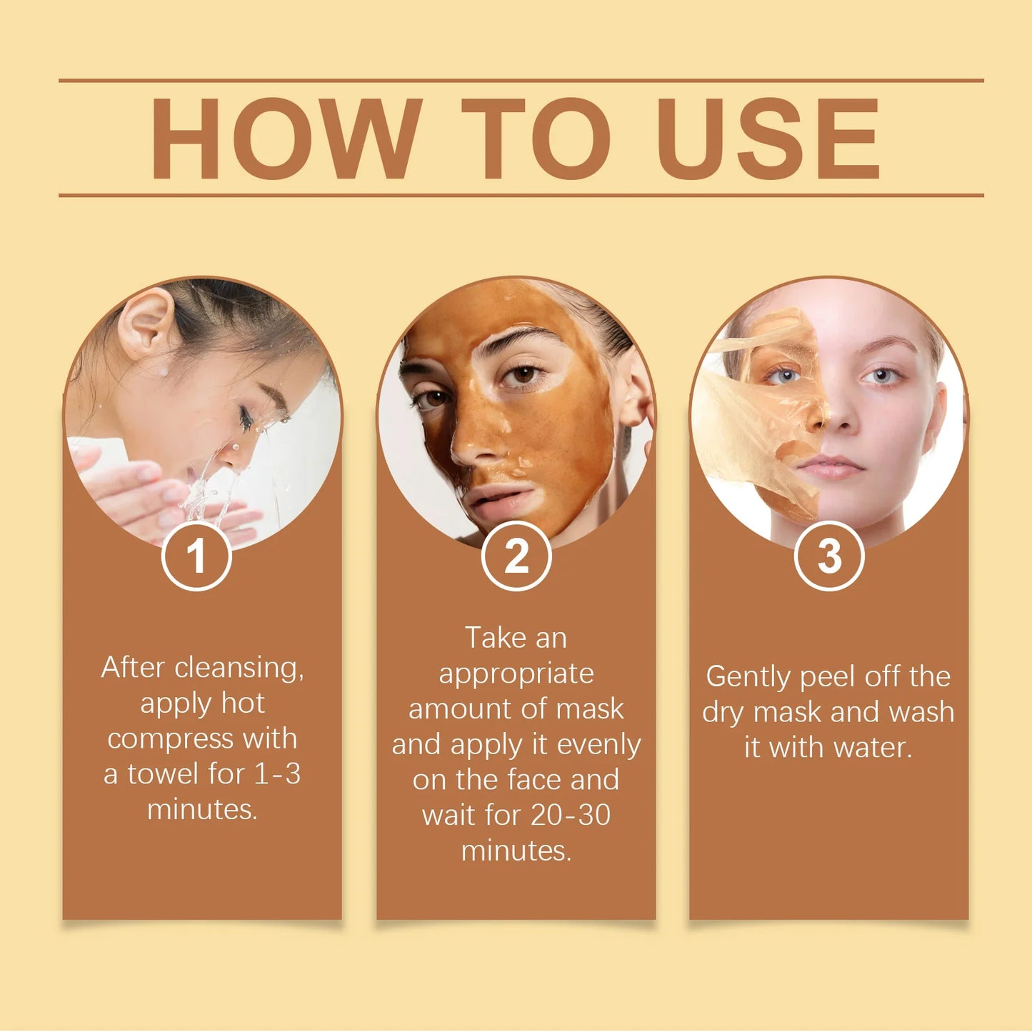 Reduce Dark Spots Peel off Mask Deep Cleansing Skin Exfoliating Oil-Control Shrink Pores Rejuvenating Brightening Face Skin Care