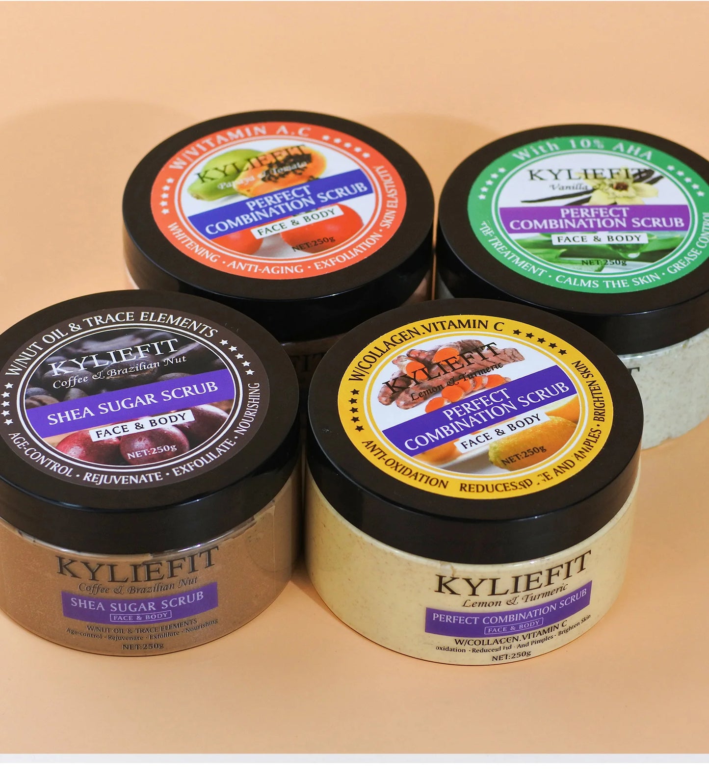 Natural Body Scrub - Moisturizing and Exfoliating Body, Face, Hand, Foot Scrub - Lightening, Fine Lines & Wrinkles, Skin Glowing