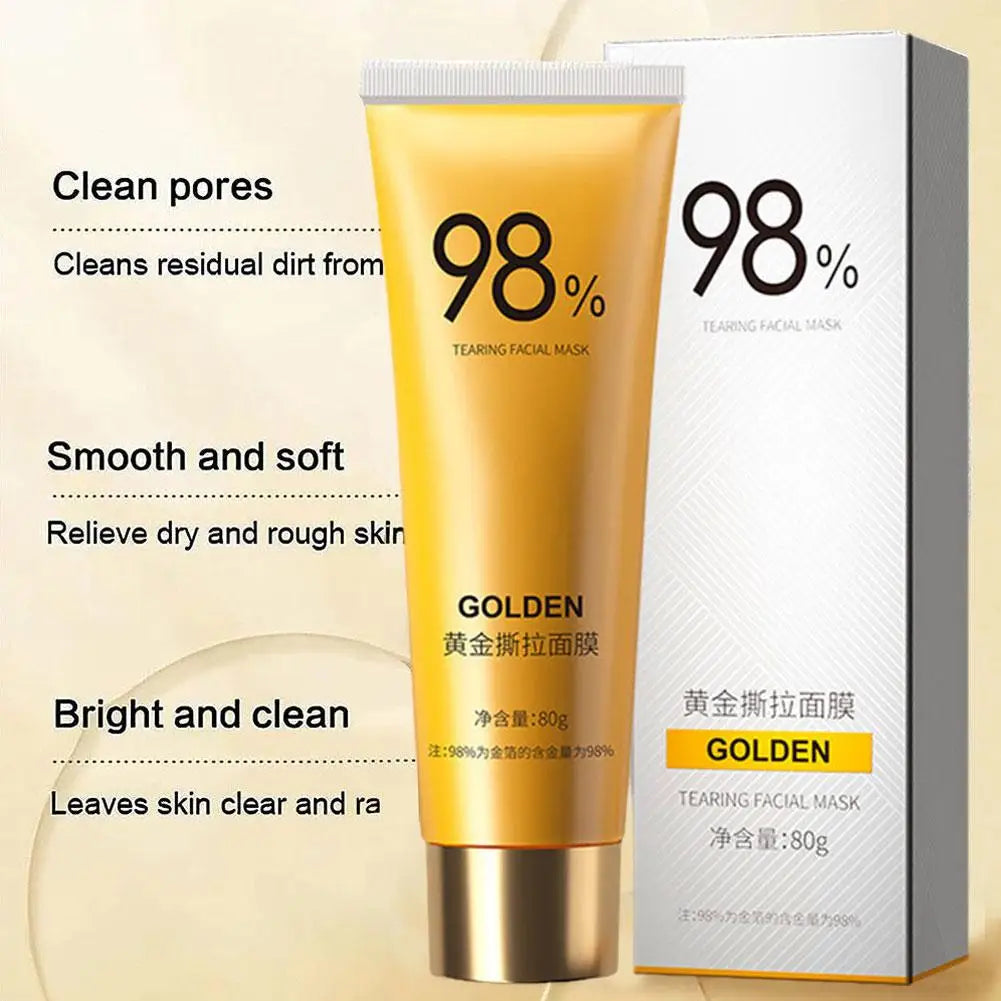 Gold Peel off Face Mask Gentle Oil Control Face Mask Moisturizing Purify Pores Facial Mask Removes Dirt Tearing Mask Skin Care