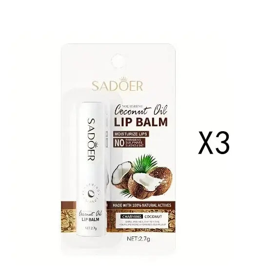 Coconut Lip Balm - Lasting Nourishment and Moisture for Men and Women - Daily Care Lip Balm Femina Worldwide