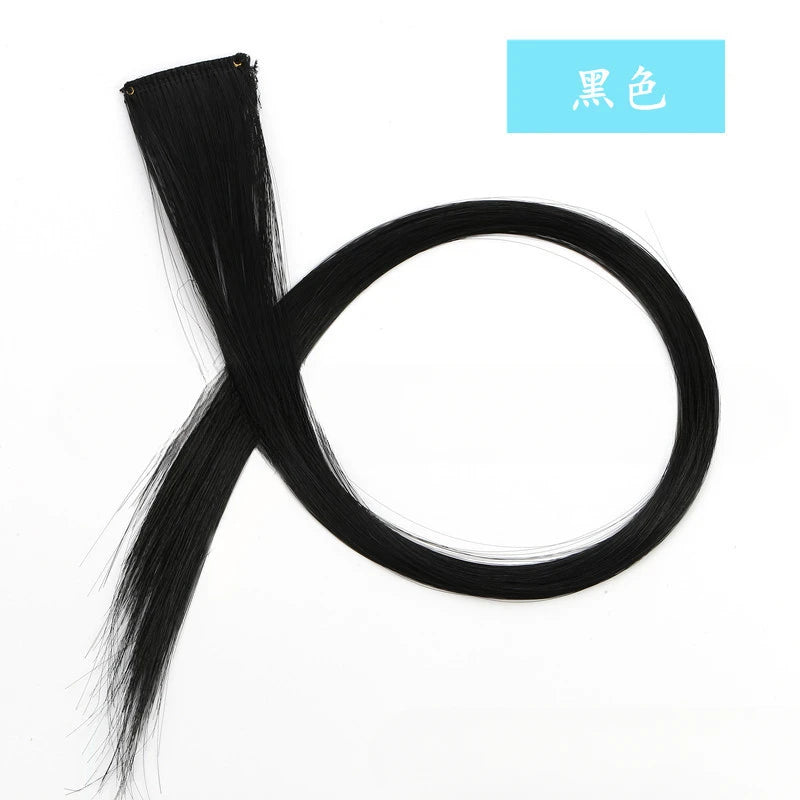 13 Colors Colorful Party Highlight Clip in Straight Hair Extensions for Girls 50cm Y2K Multi-Color Hair Synthetic Hairpieces