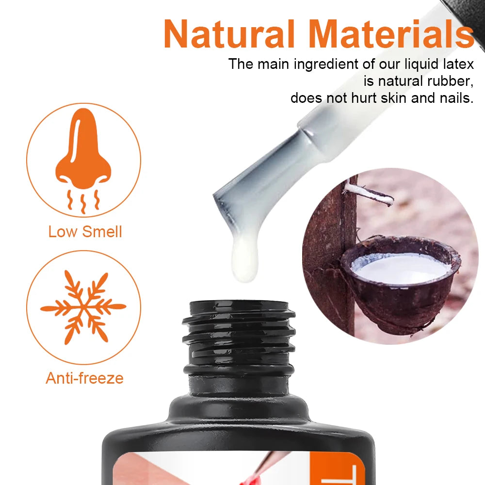 8ml Nail Peel Off Liquid Anti-Overflow Glue Edge Latex Tape, Peel OffCuticle Guard Nails Finger Lacquer Protector, Nail Polish