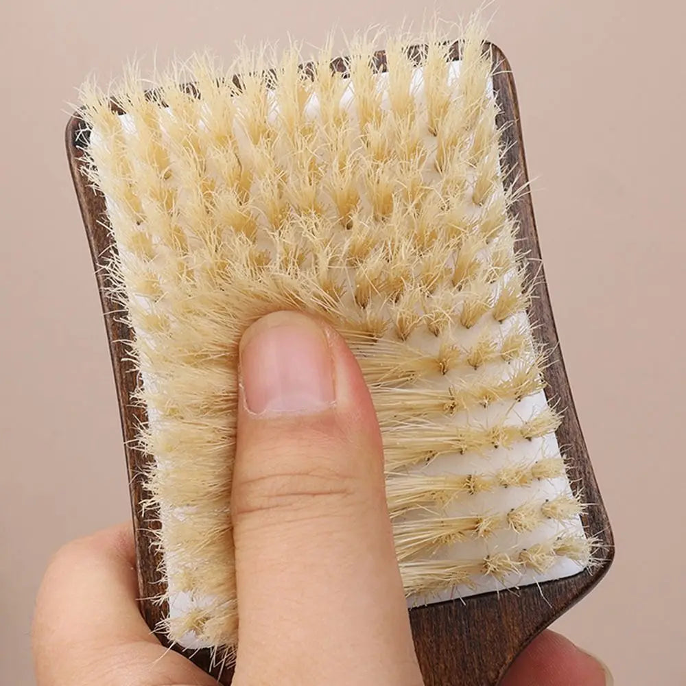 Scrubbing Brush Wood Long Handle Hair Brush Soft Bristles Ergonomic Shower Back Scrub Comfortable Back Scrubber Skin Cleanser