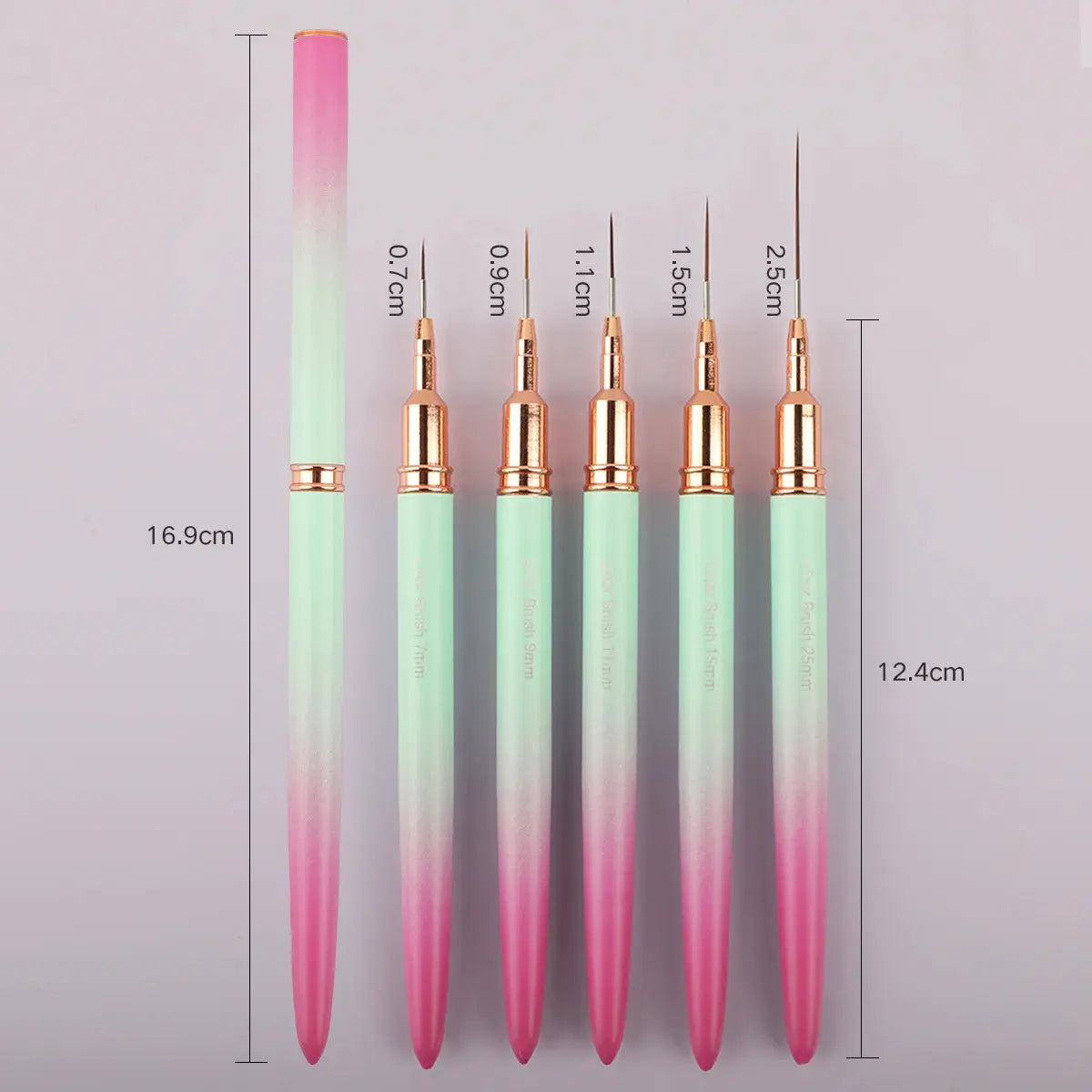 Nail Art Brush Liner Drawing Painting Pen Gel Nail Polish French Style Draw Paint Brushes Manicure Tools Accessory Femina Worldwide