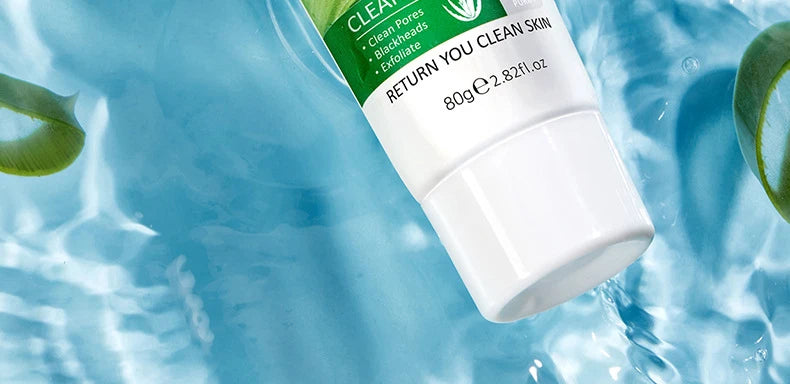 SADOER Exfoliating Aloe Vera Gel Facial Cleanser Deep Cleansing Exfoliant Gentle Tender Face Exfoliation Facial Exfoliator