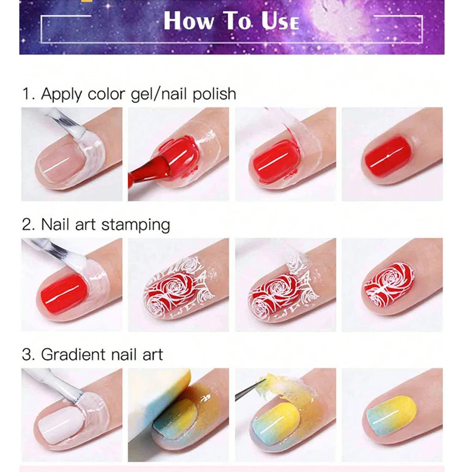 15ml Peel Off Latex Antifreezing Nail Liquid Anti-overflow Glue Nail Edge Protection Fast Dry Nail Skin Care Tool With Tweezer