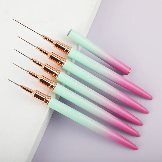 Nail Art Brush Liner Drawing Painting Pen Gel Nail Polish French Style Draw Paint Brushes Manicure Tools Accessory