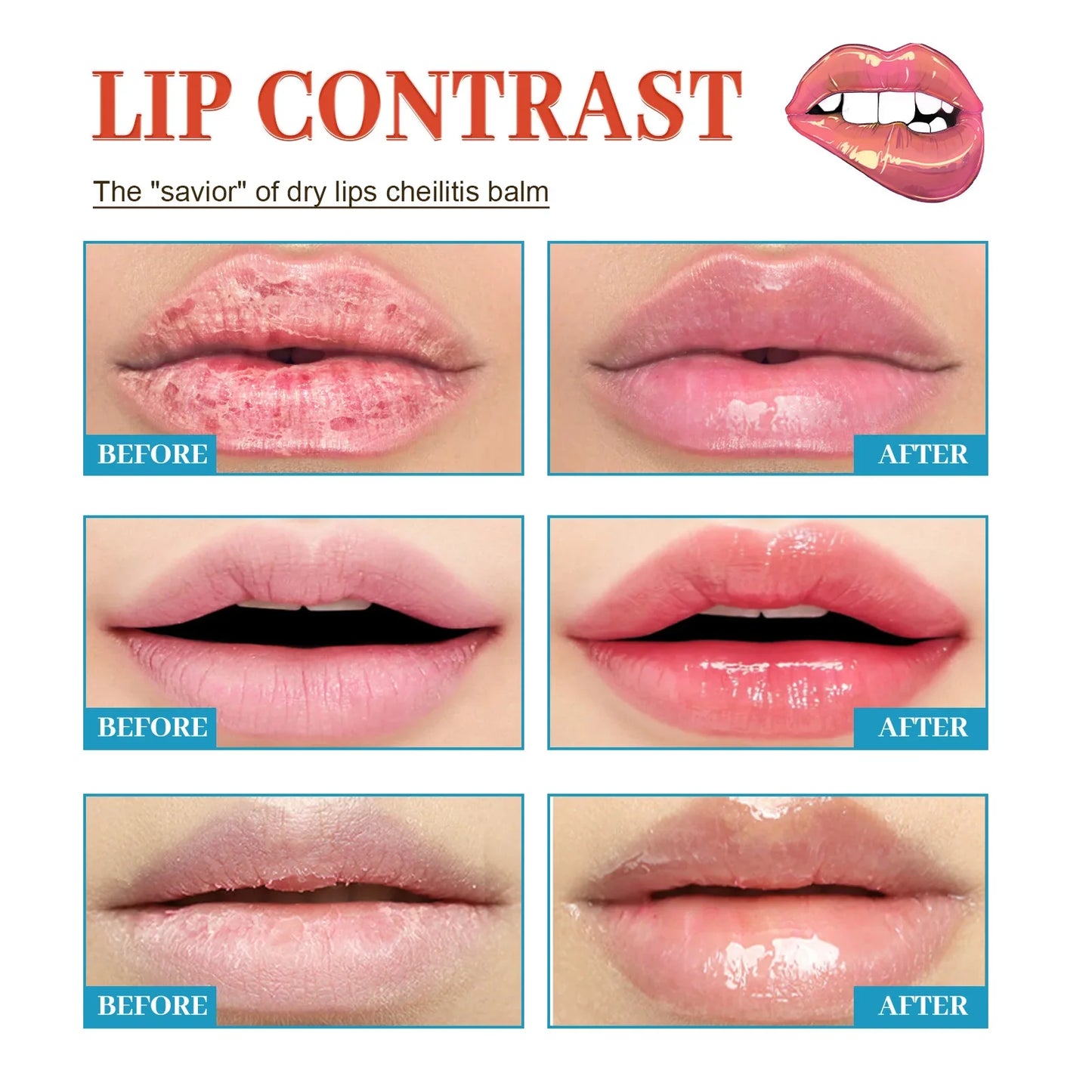 Lip Pattern Care Cream Water Moisturizer Translucent Lip Oil Lip Repair Cream Moisturizing Hydrating Anti Drying Lightening
