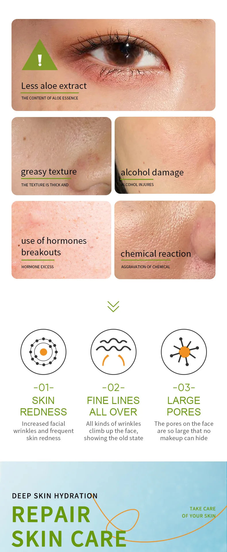 SADOER Exfoliating Aloe Vera Gel Facial Cleanser Deep Cleansing Exfoliant Gentle Tender Face Exfoliation Facial Exfoliator