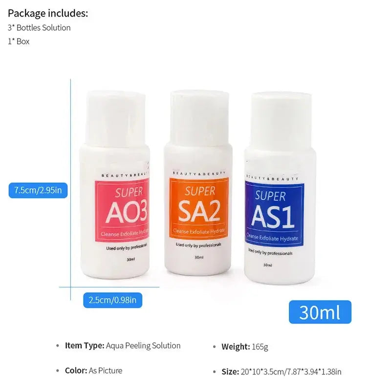 Concentrated Water Exfoliating Liquid Small Bubble Instrument Special Skin Essence AS1 SA3 AO3 3 Kinds Of Serum Skin Deep Clean Femina Worldwide