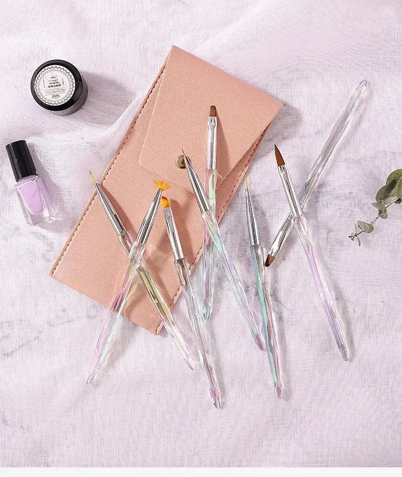 Nail Brush Phototherapy Tools 8 Pieces Painted Painting Pen Set Painting Drawing Brush Nail Enhancement Tools Uv Gel Brush Pen