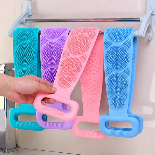 Silicone Body Scrubber Back Massage Exfoliating Sponge Bathroom Bath Brush Scrub Shower Brush Body Wash Scrub Removal Bath Spong