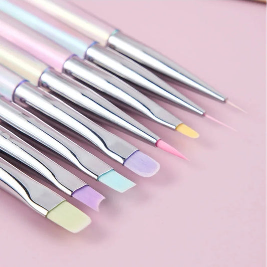 Nail Design Art Pen Aurora Transparent Brush Painting Brush Uv Gel Extension Drawing Carving Pen Diy Manicure Tool Nail Brush