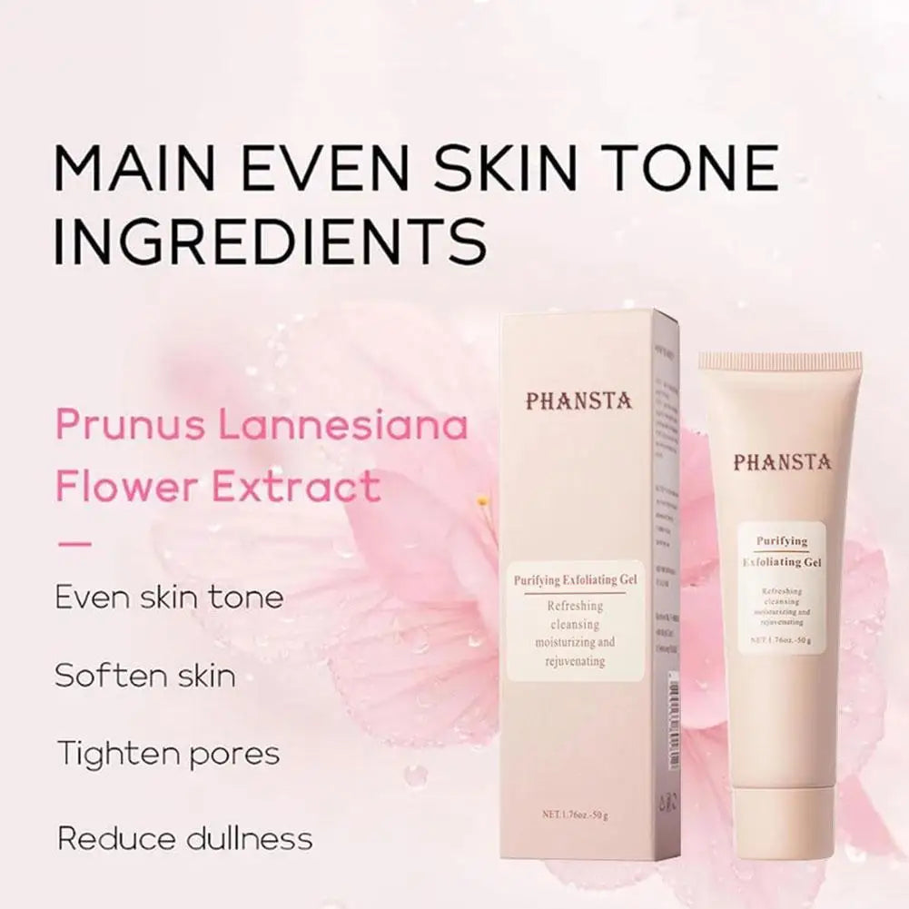 Purifying Exfoliating Gel Gentle Exfoliating Moisturizing Deep Cleaning Scrub Gel Smoothing Nourishing Skin Summer