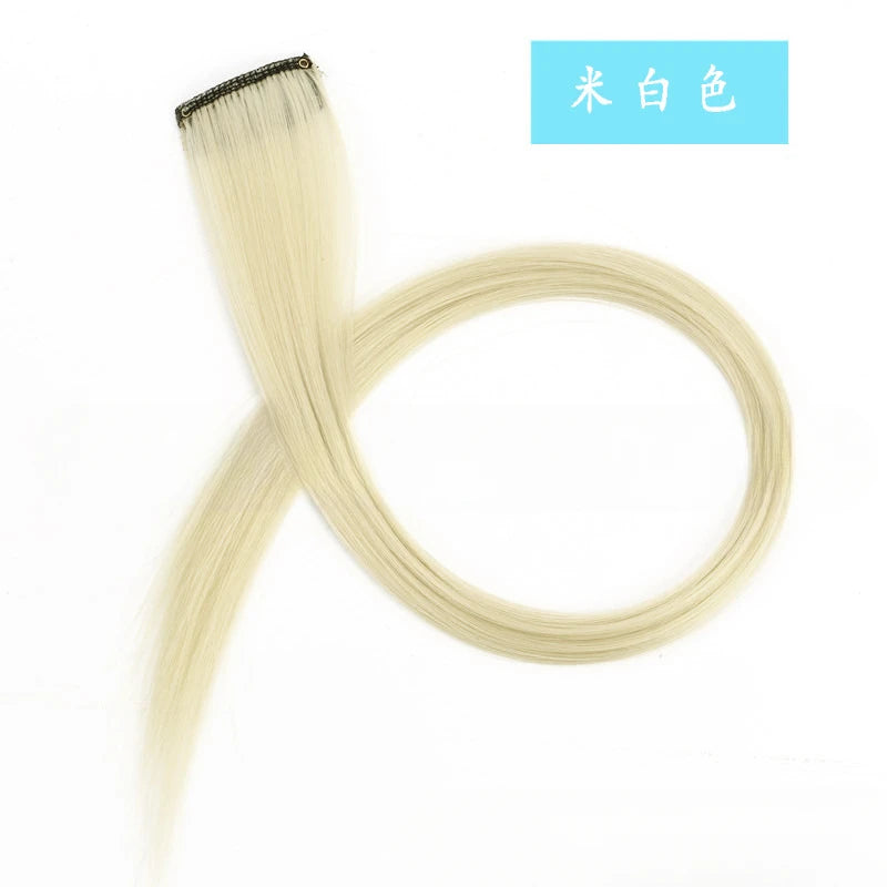 13 Colors Colorful Party Highlight Clip in Straight Hair Extensions for Girls 50cm Y2K Multi-Color Hair Synthetic Hairpieces