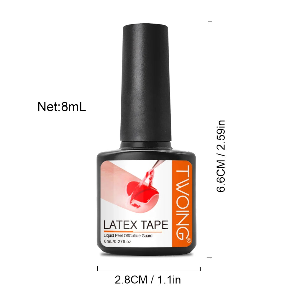 8ml Nail Peel Off Liquid Anti-Overflow Glue Edge Latex Tape, Peel OffCuticle Guard Nails Finger Lacquer Protector, Nail Polish