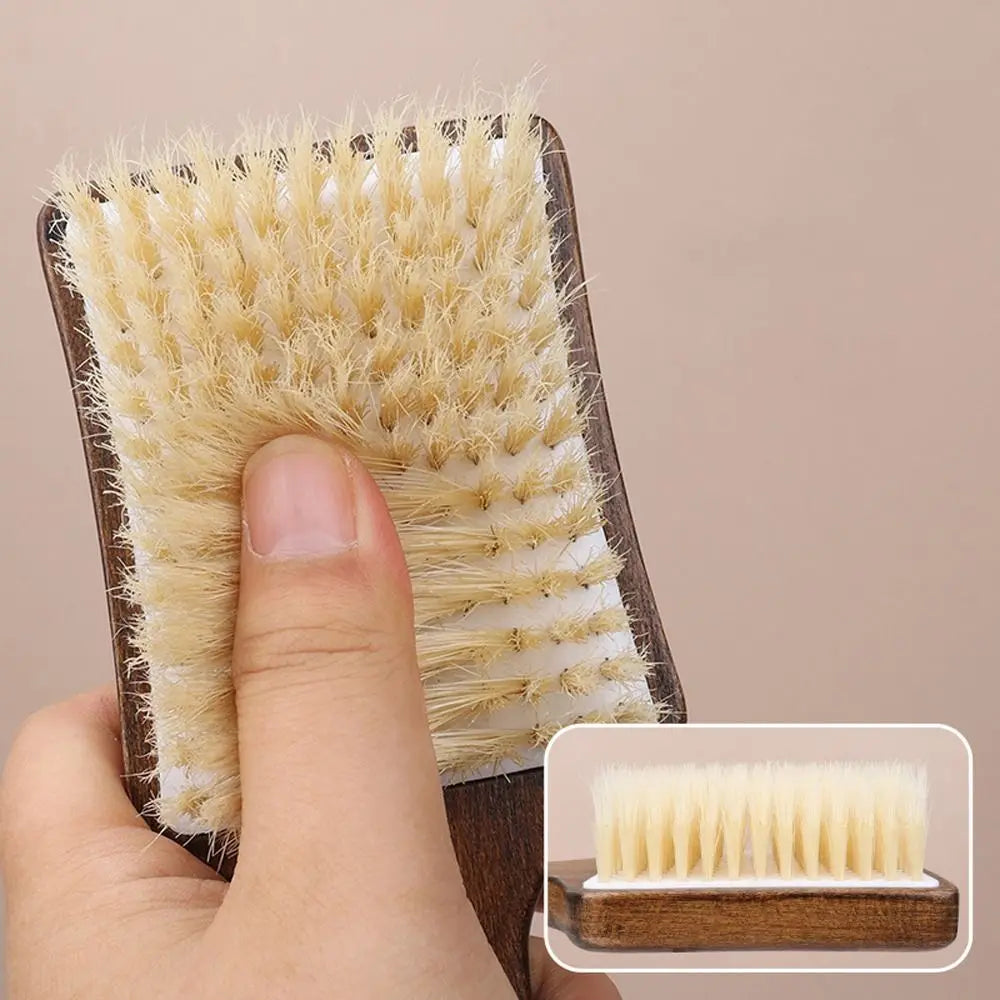 Scrubbing Brush Wood Long Handle Hair Brush Soft Bristles Ergonomic Shower Back Scrub Comfortable Back Scrubber Skin Cleanser