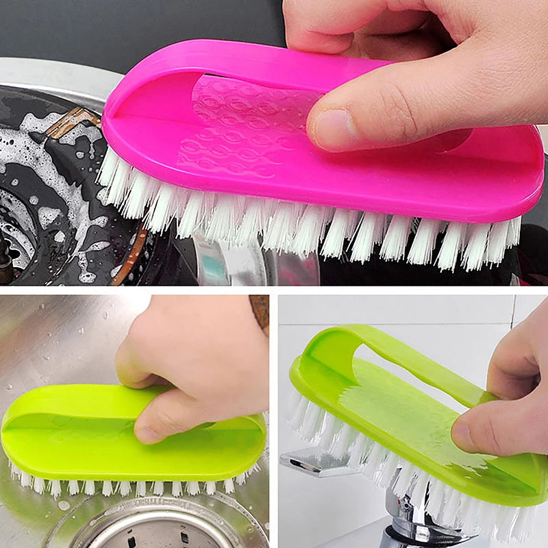 Random Scrubbing Brush Soft Bristle Laundry Clothes Shoes Scrub Brush Portable Plastic Hands Cleaning Brush