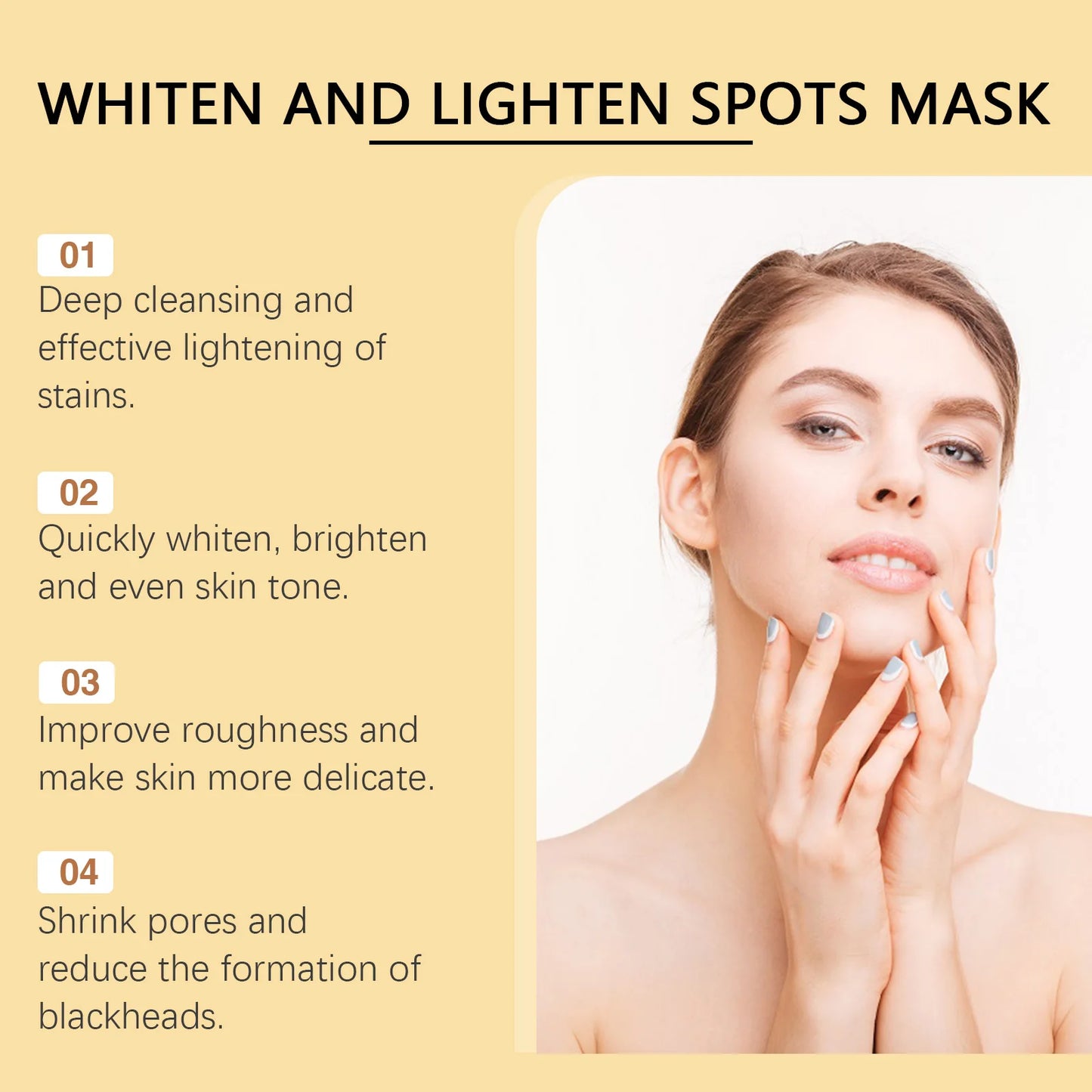 Reduce Dark Spots Peel off Mask Deep Cleansing Skin Exfoliating Oil-Control Shrink Pores Rejuvenating Brightening Face Skin Care