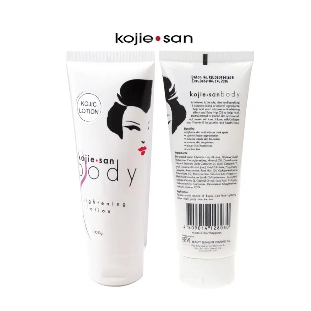 Kojie San Body Lotion 100g - Kojic Acid Skin Moisturiser With Collagen. Femina Worldwide