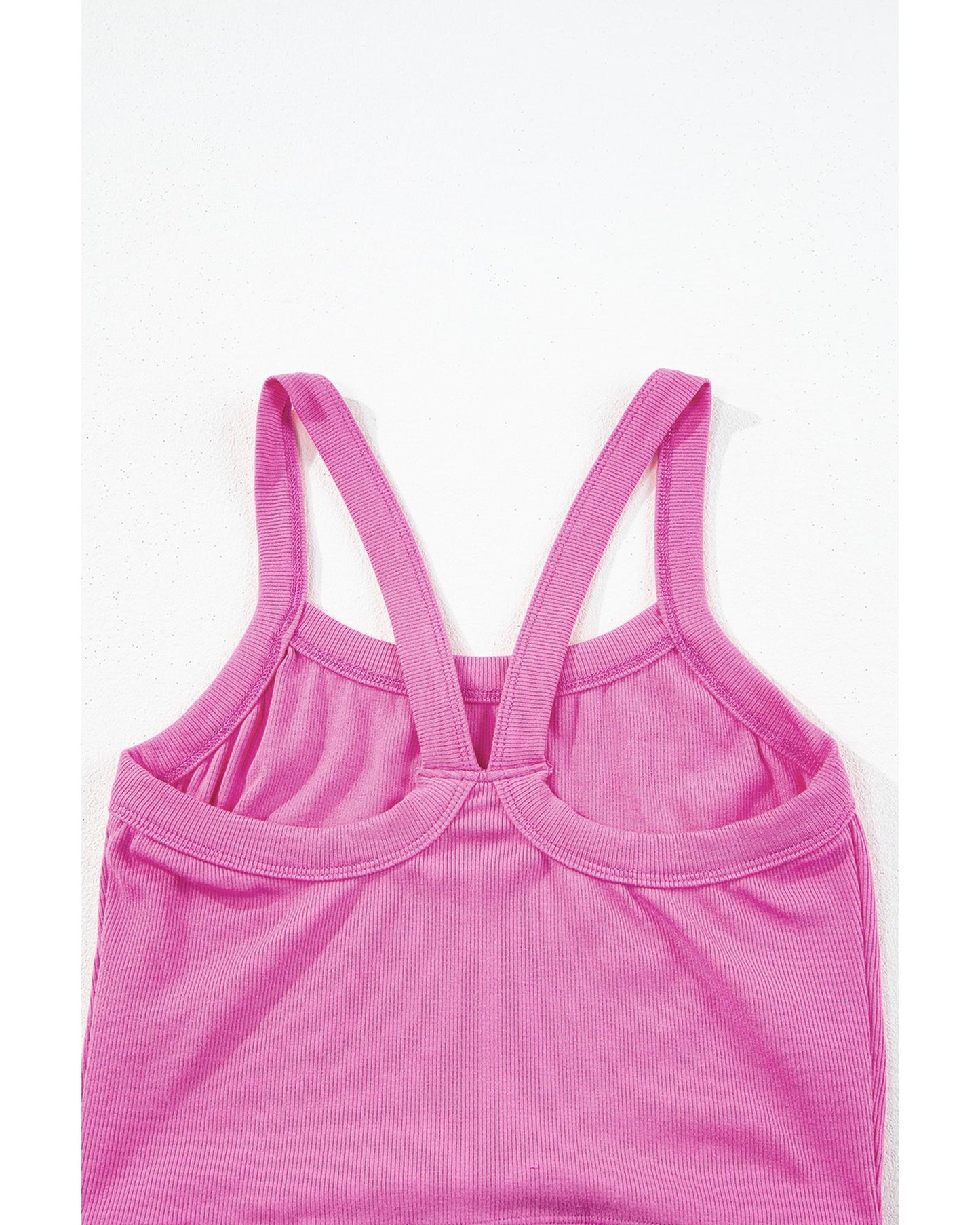 Bonbon Athletic Ribbed Cropped Cami Top - XL