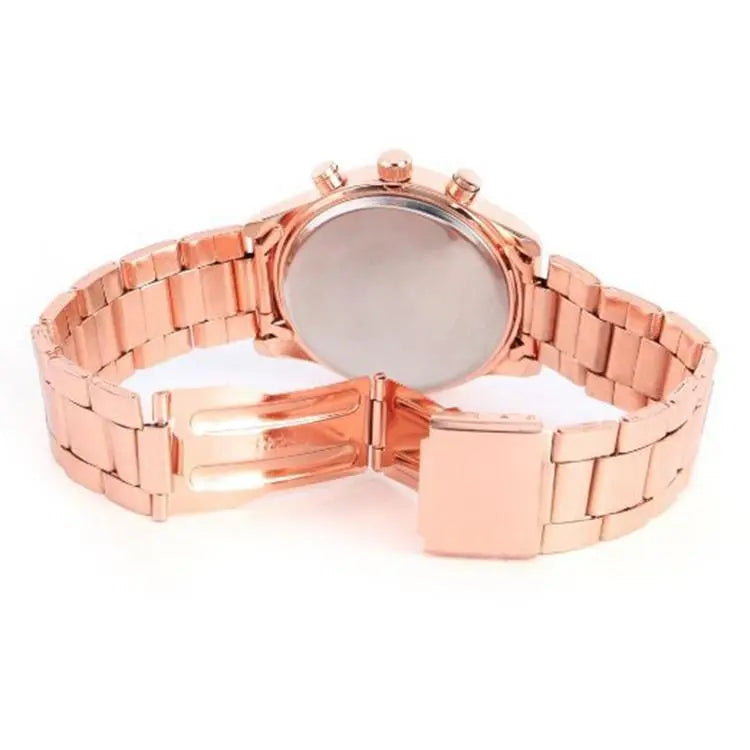 Stainless Steel Diamond Women Belt Watch - Alloy - Gold With Diamond Femina Worldwide