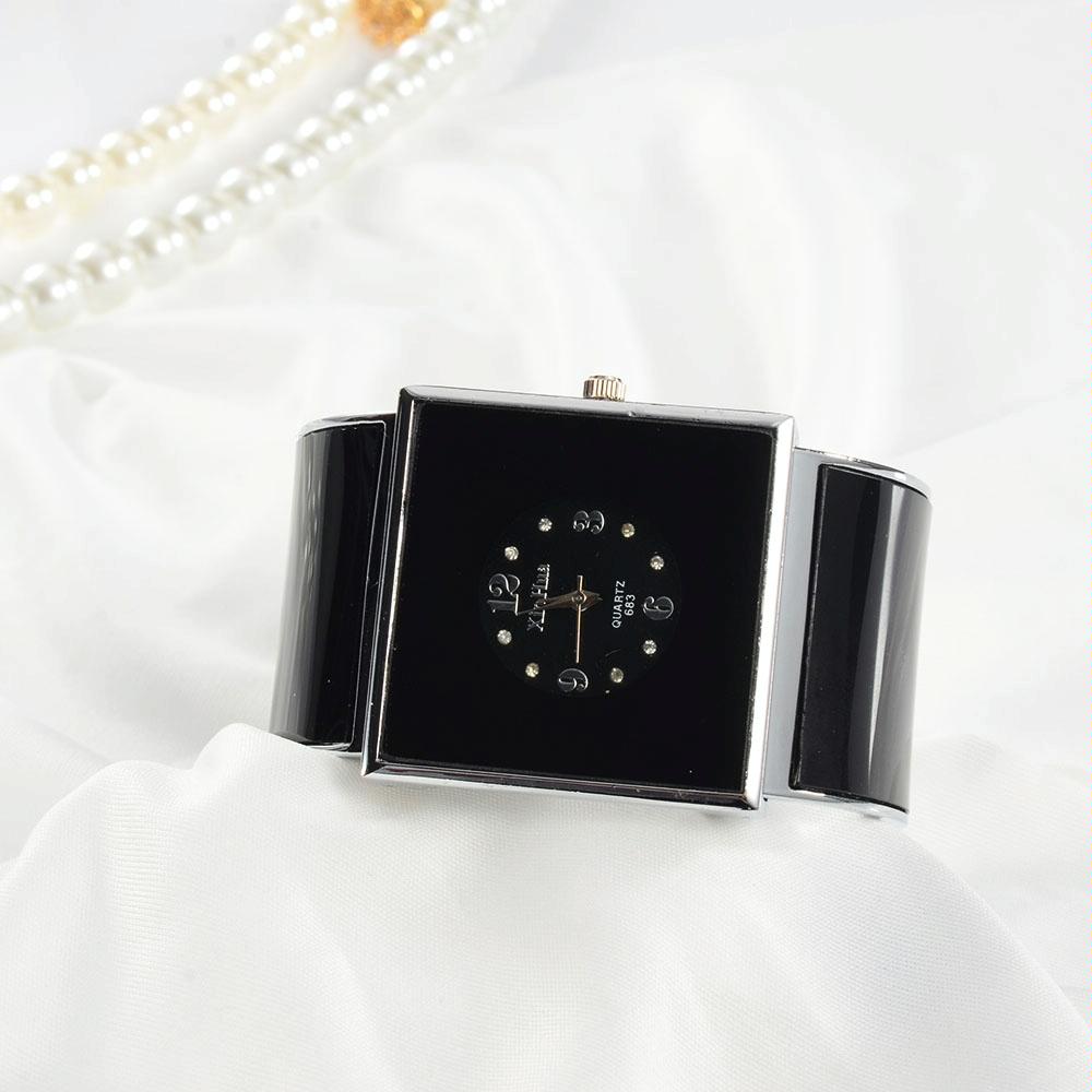 Women Square Dial Bracelet Watch - Large Face - White