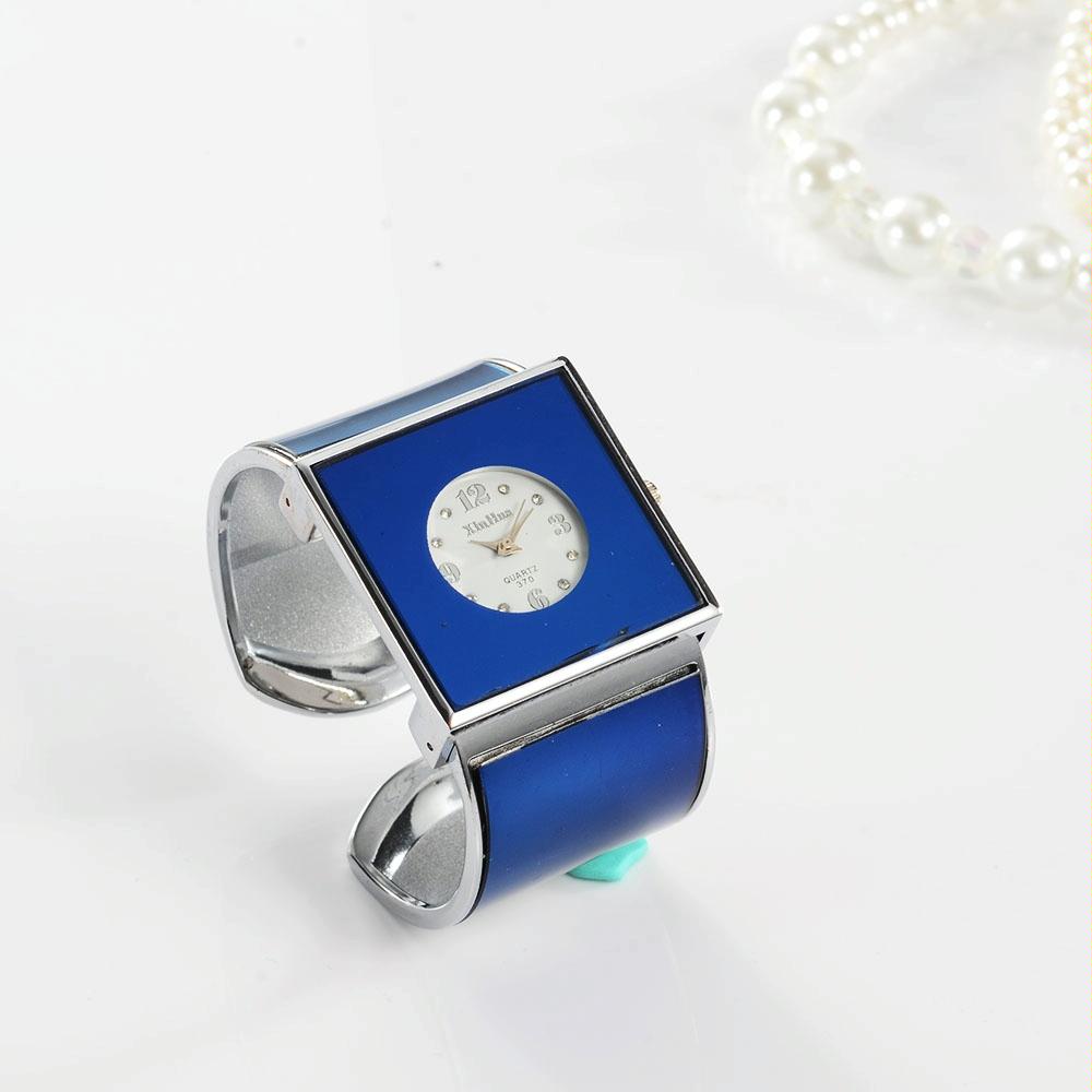Women Square Dial Bracelet Watch - Large Face - White