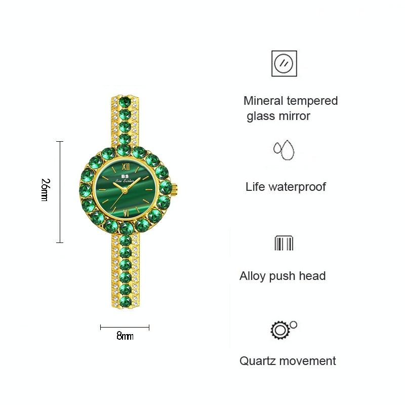 Retro Malachite Texture Watch for Women - Small and Elegant - Gold