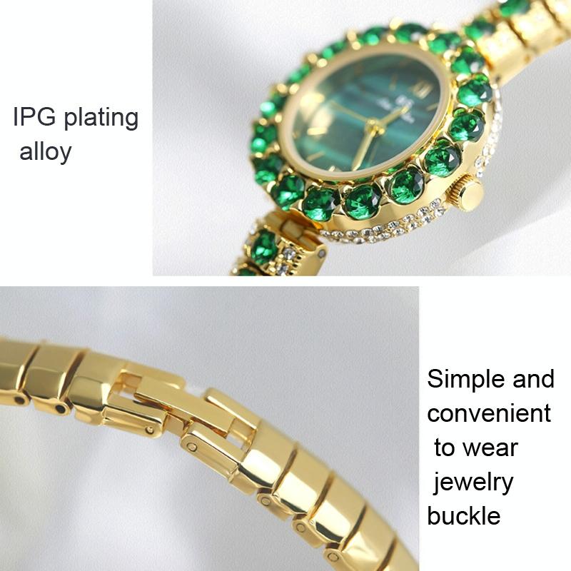 Retro Malachite Texture Watch for Women - Small and Elegant - Gold