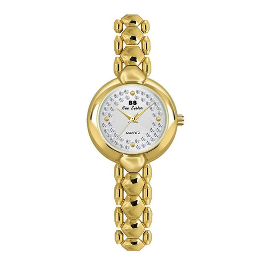 Women Diamond Chain Watch - Elegant Jewelry - Gold