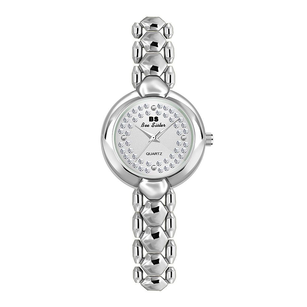Women Diamond Chain Watch - Elegant Jewelry - Gold
