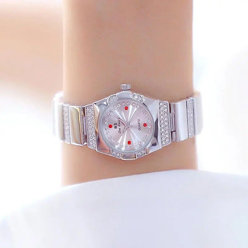 Timeless Diamond Women Watch - Classic Design - Silver Black Femina Worldwide