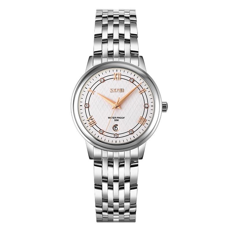 Waterproof Quartz Watch with Stainless Steel Buckle Strap for Women - Gold And Black