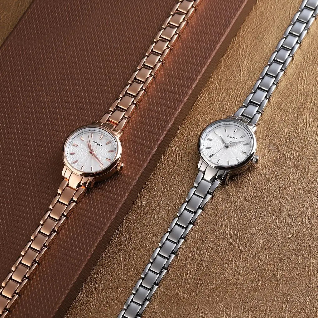 European Fashion Women Quartz Watch with Steel Band - Business and Leisure - Silver Femina Worldwide