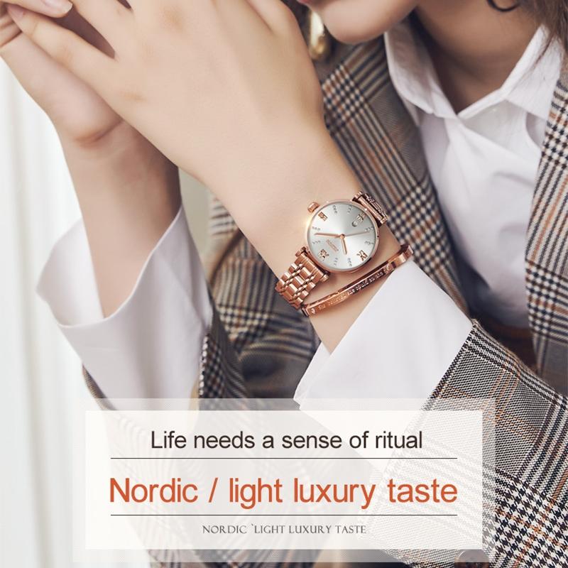 Stylish Waterproof Quartz Watch for Women - Ultra-thin Design - White