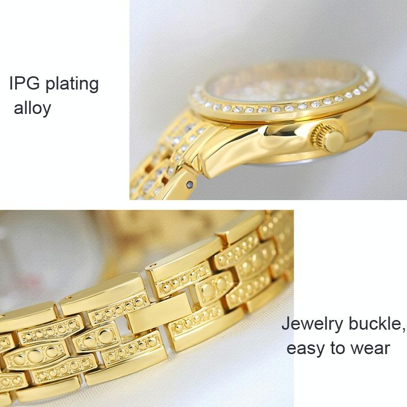 Diamond Chain Women Watch - Elegant and Stylish - Rose Gold