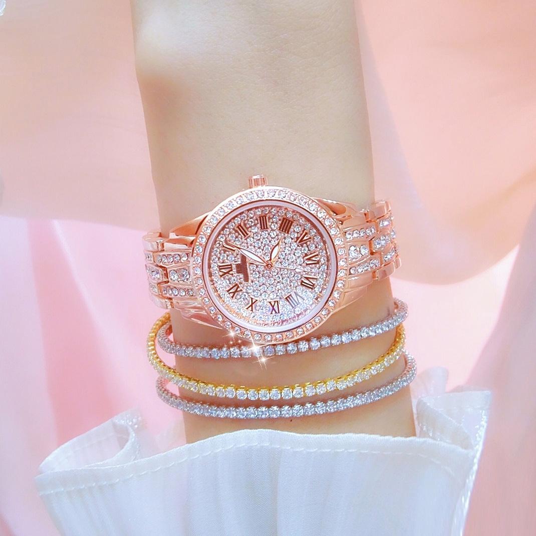 Diamond Chain Women Watch - Elegant and Stylish - Rose Gold