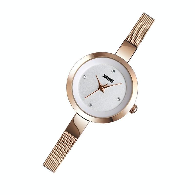 Lightweight Steel Band Women Quartz Watch - Business Casual - Silver