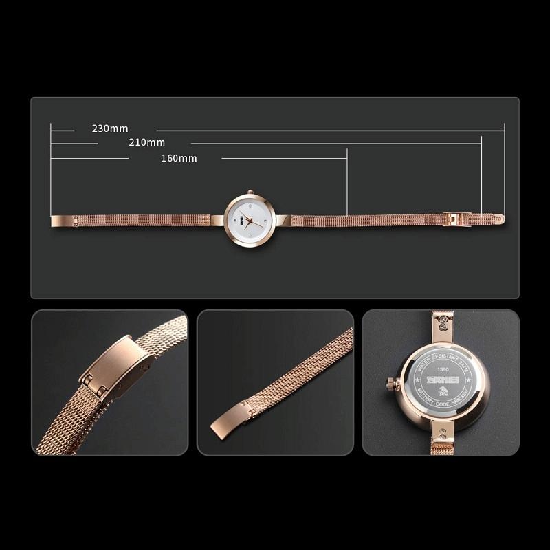Lightweight Steel Band Women Quartz Watch - Business Casual - Silver