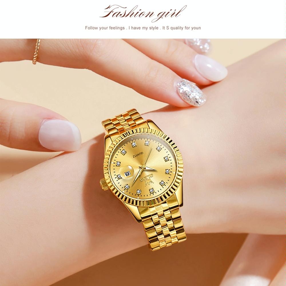Women Luminous Diamond Quartz Watch - Waterproof - White
