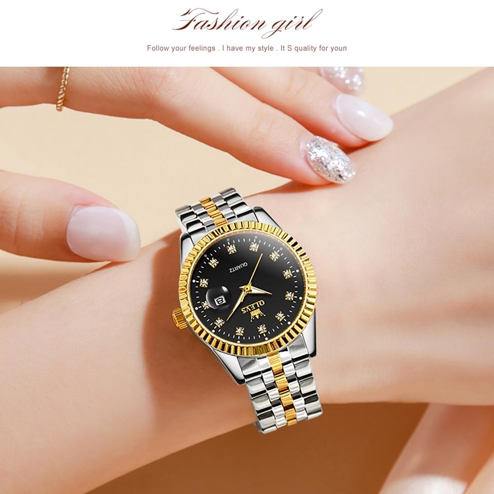 Women Luminous Diamond Quartz Watch - Waterproof - White