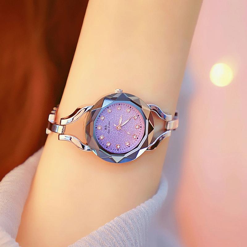 Sparkling Aurora Star Diamond Chain Watch for Women - Rose Gold